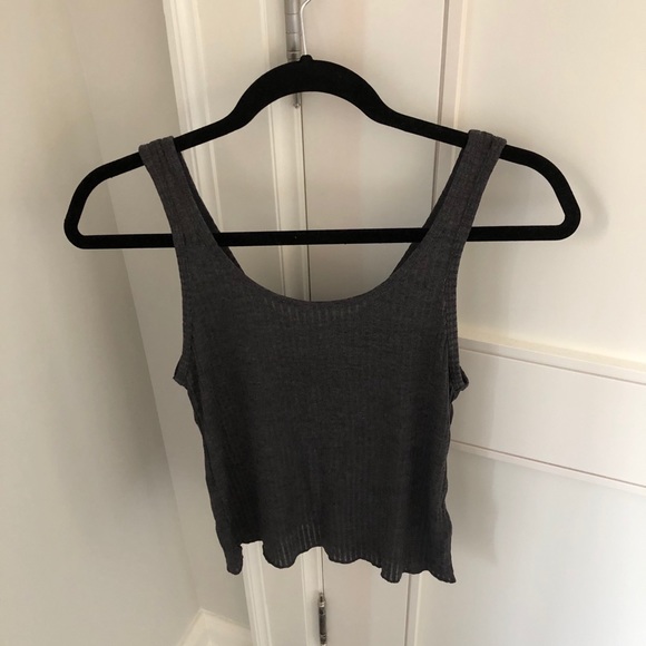 Topshop Ribbed Crop Tank - Picture 2 of 4